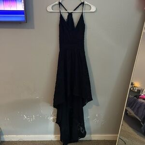 Black, short in the front long in the back dress